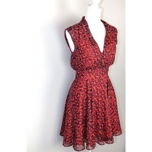 French Connection Red and Black Dress